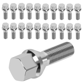 M12x1.25 Stock Wheel Lug Bolts Endxedo 20PCS 28MM Shank 19MM Hex Stock Wheel Studs for 2015-2023 Renegade 2018-2022 Jeep Compass 2012-2016 Dodge Dart Chrysler 200