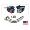 ARSPORT Exhaust Pipe Header For PREDATOR Max Performance 6.6 HP