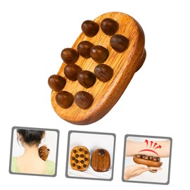 Baluue Wooden Body Massager Brush for Cellulite Treatment and Acupressure Portable 12-inch Massage Tool for Home Use