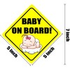 Baby on Board Magnets for Car - Bright Yellow Funny