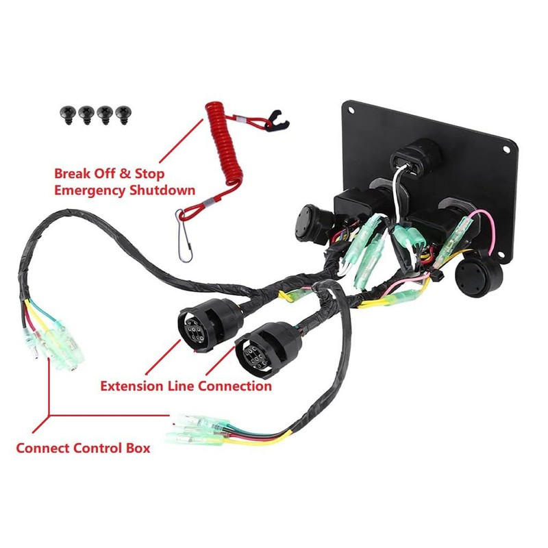 Dual Twin Engine Key Switch Panel Compatible with Yamaha Outboard