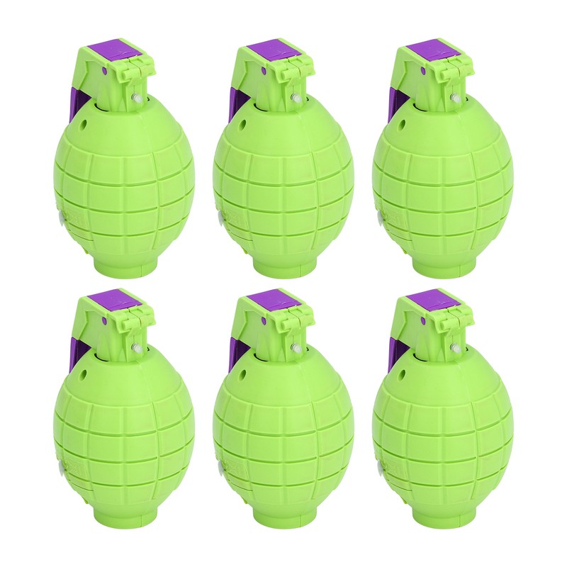 6pcs Kids Toy Hand Grenades Pretend Role Play Plastic Grenades