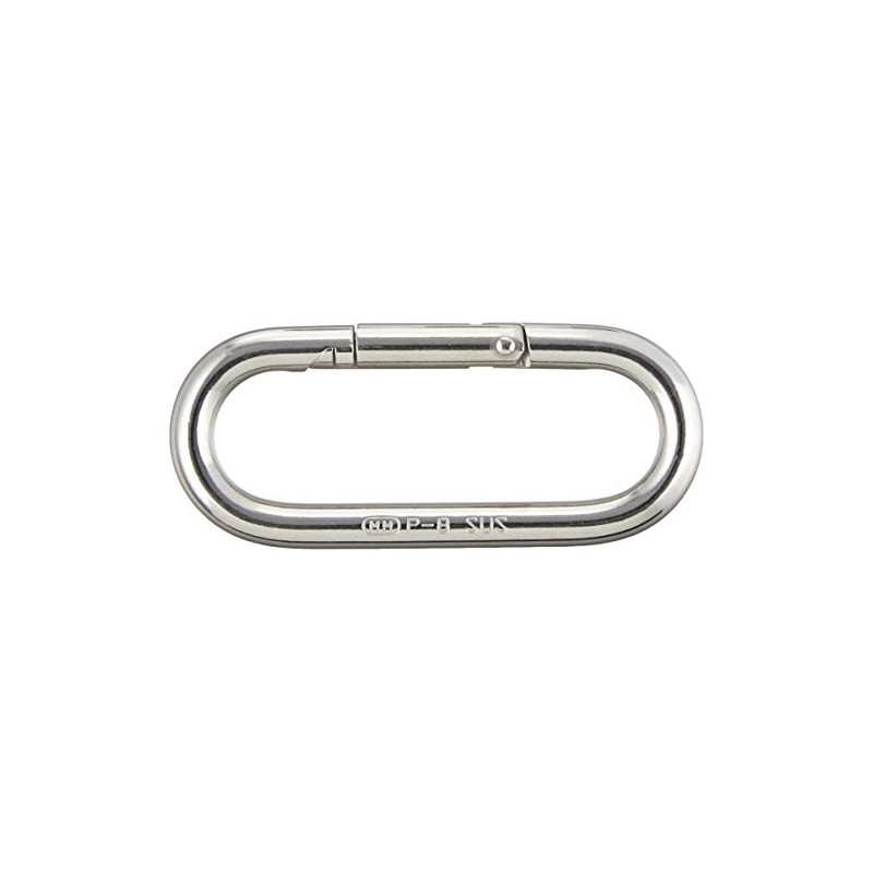 Trusco TPKB-8(P) Petite Carabiner, Stainless Steel, Silver, 0.3 inches (8