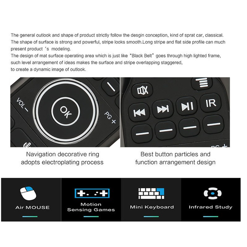 Voice Remote Control Replacement Backlight Double Sided 2.4G Wireless Remote