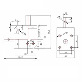 Toplionace Right Angle Conical Bevel Gear Mini 1 Module 20 Teeth 90° Angle Drive Steering Gear Speed Ratio 1:1 Double 8 mm Shaft