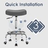 Rolling Stool Wider Rectangular Cushion-Provides a Comfortable, Stable Support Surface