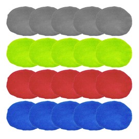 LHDOS 20PCS Microfiber Cloths for Car Windshield Cleaning Tool, Replaced Glass Cleaning Clothes, Interior Auto Window Cleaner Washing Bonnets, Washable & Reusable Microfiber Pads Cover Kit (Square)