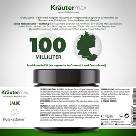 Horse Chestnut Salve Gel Highly Concentrated Extract for Cooling Legs 1 x 100 ml