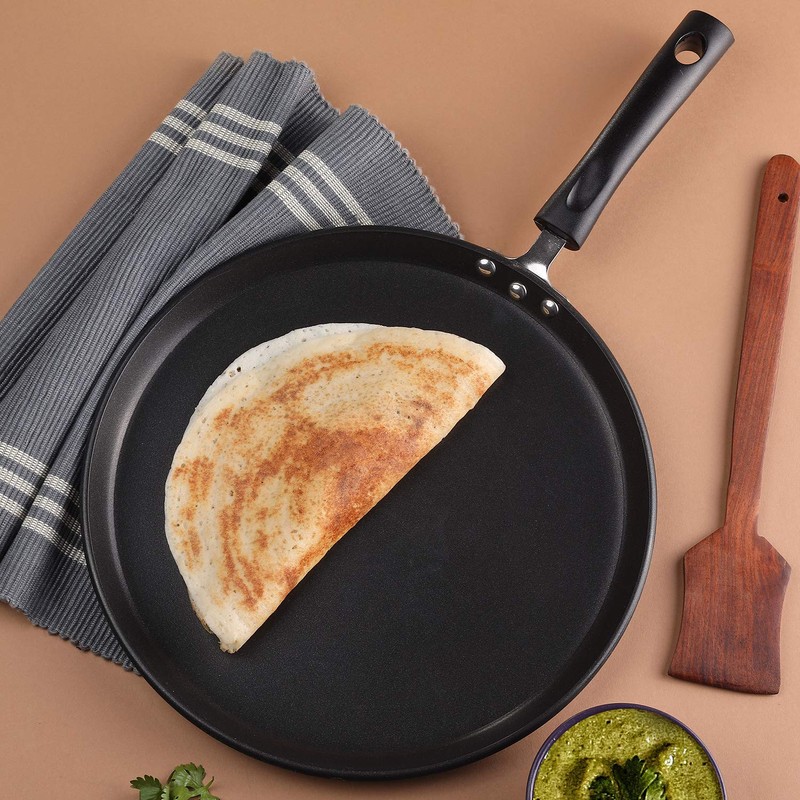 Vinod Cookware Dosa Griddle (Tawa) with Induction Base - 100%