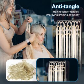 Portable Braiding Hair Rack with Wheels & Storage Drawers,2-Sided 288 Pegs,Hair Extension Holder Hanger for Braiding Hair Separator Stand Display,Hair Rack with Stylist Hair braiding Tools(Black)