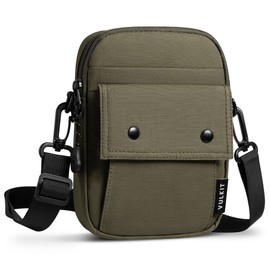 VULKIT Small Crossbody Bag Shoulder Bag for Men Women RFID Blocking Phone Bag Purse Mini Messenger Bag with Adjustable Strap Travel Daily Casual