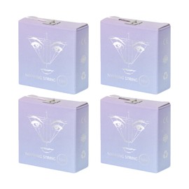 4Pcs Eyebrow Shaping Thread - Pre-Inked Brow Mapping String White & Black Thread Set for Makeup and Waxing Pigment String for Eyebrow Marker Essential Cosmetic Tool Easy-to-Use (10M/32.8ft each)