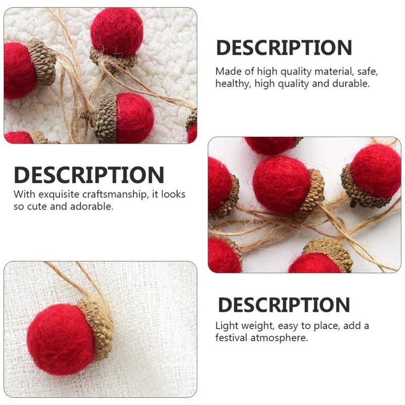VICASKY Christmas Craft DIY Felt Ornaments Wool Tree Decoration Set