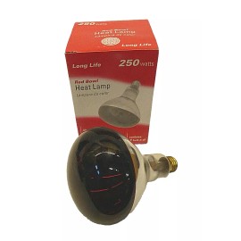 RoHS Red Bowl Heat Lamp 250 Watts 120 V Long Life