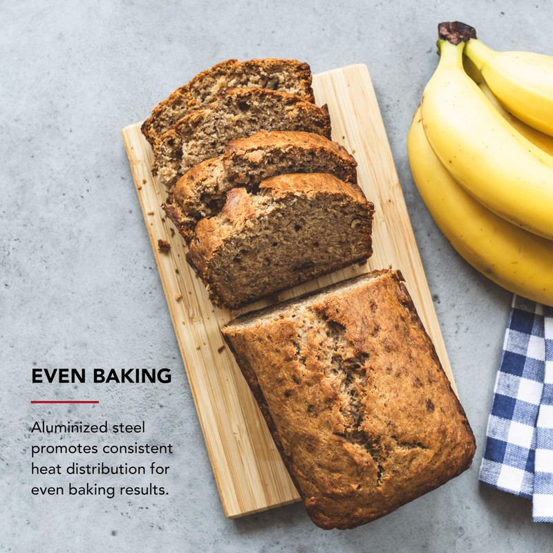 KitchenAid Nonstick Swiss Engineered Aluminized Steel Loaf Pan, Dishwasher Safe,