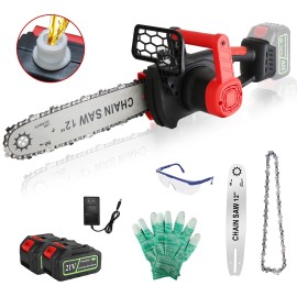 iMounTEk 12In Electric Chainsaw Handheld Chainsaw Tool For Tree Trimming Cutting Chainsaw