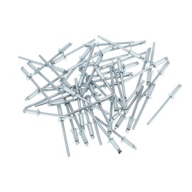 RATCHROLL 50 Pcs Dome Head Large Flange Blind Rivets 3.2mm Grip Diameter 6mm Grip Length 6mm Flange Diameter Silver Tone Iron