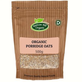 Organic Porridge Oats 500g – Premium Rolled Oat Flakes by Hatton Hill Organic
