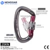 NewDoar Heavy Duty Locking Carabiner 24KN/5400lbs,Screwgate Locking for Keychain Dog