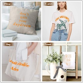 HTVRONT HTV Vinyl Rolls Heat Transfer Vinyl - 12" x 20ft Orange HTV Vinyl for Shirts, Iron on Vinyl for All Cutter Machine - Easy to Cut & Weed for Heat Vinyl Design (Orange)