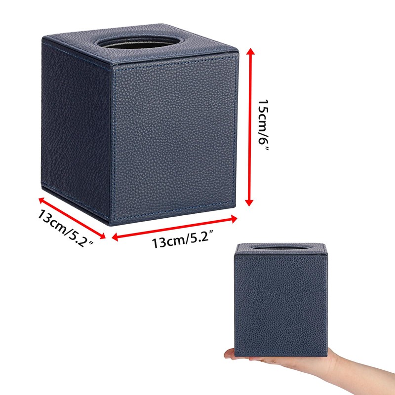 Sumnacon Tissue Box Cover Square Tissue Box Stylish PU Tissue