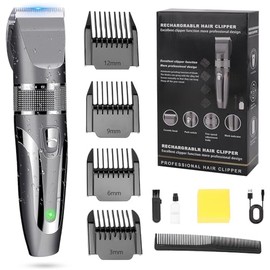 5 En 1 Kit De Maquina para Cortar Cabello, Cortapelo Hombre Recargable Multifuncional, Rasuradoras para Hombre Totalmente Impermeable, Adecuado para Cabello, Barba, Vello Corporal, Vello de Nariz