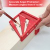 Multi-Angle 3D Measuring Ruler: 22.5/30/45/60/67.5/90 Degree Aluminum Alloy Square Ruler