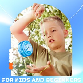 YOSTAR Jojo Children's Yoyo Professional D1, Automatic Trick Jojo for Children and Beginners, Responsive Yoyo with 2A Looping Jojo Toy, Plastic Stunt Yo-yo with 6 Yoyo Cord + Jojo Glove + Yo-Yo Bag