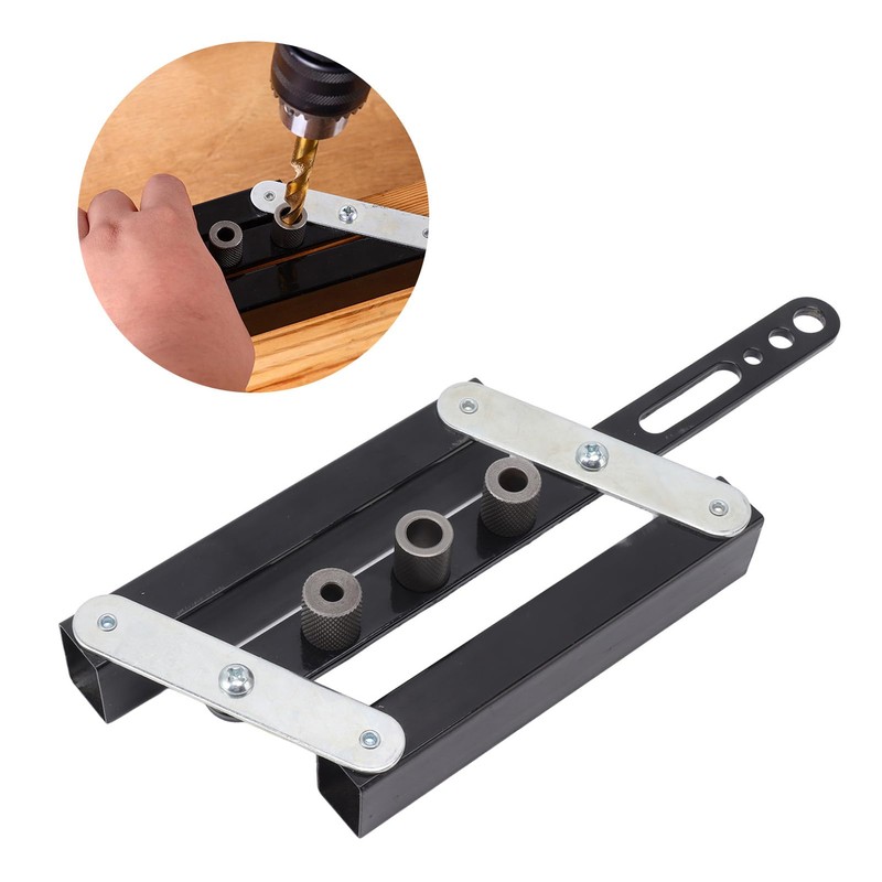 2-in-1 Hole Finder, Professional Self-Centering Dowel Gauge, Adjustable Drill Guide