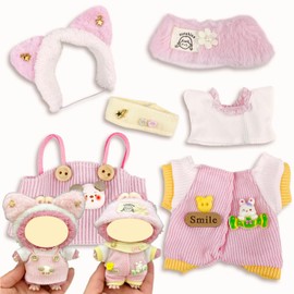 Clothes Outfits Set for 17cm Doll(Not Includ Doll)- 2 Pack,17cm Clothing Accessories,Hat,Pants&Skirt Set,Cute Fashion Style
