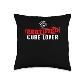 The Melting Cube - Competitive Speed Cubing Merch Puzzle Certified Speed Cubing Lover Vintage Youth Math Throw Pillow, 16x16, Multicolor