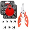 Satiskid 358PCS Split Shot Fishing Weights Set with Pliers, 7-Size
