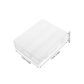 Gatuida Clear Craft Storage Container With Adjustable Dividers For Beads Embroidery Floss And Small Tools