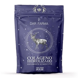 Colágeno Hidrolizado Puro en Polvo 500 g (50 Servicios) - Péptidos De Colágeno Bioactivo - Suplemento Alimenticio de Alta Absorción - Proteína de Fácil Digestión - Sabor Neutro y Sin Azúcar - Darfarma