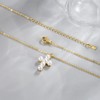 Pearl Cross Necklace for Women Dainty Charm Necklace Freshwater Baroque