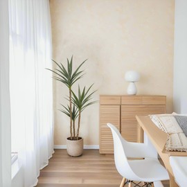 TDIAOL Artificial Tree Faux Agave Plant 5.3FT, 63in Fake Dracaena Tree Indoor with 3 Heads in Plastic Pot for Home Decor Office Decoration Housewarming