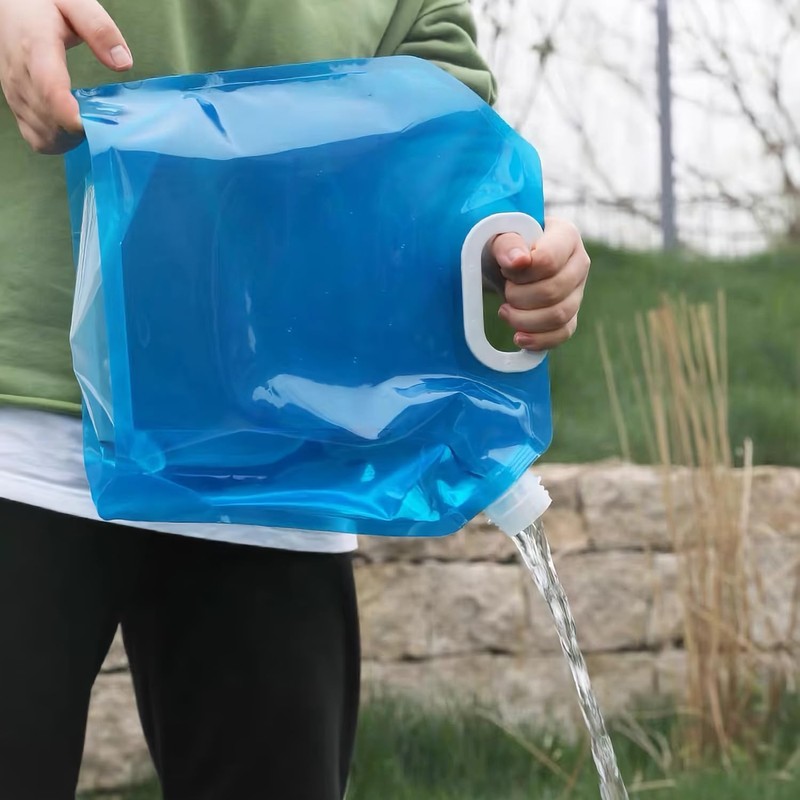ZBJBinCH Folding Water Bag PE Plastic Drinking Water Container Portable