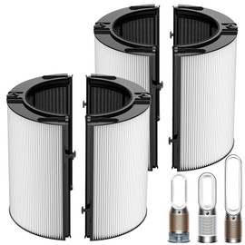 360° Combi Glass H13 Hepa + Activated Carbon Filter Compatible with Dyson TP07 TP10 TP06 HP06 TP04 HP04 PH02 PH01 PH03 PH04 HP09 TP09 HP07 HP10 Air Purifier, 2-in-1 Replacement Filters, 2 Pack