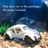 capetsma Aquarium Decorations, Imitation Wreck Car Resin Ornament for Air