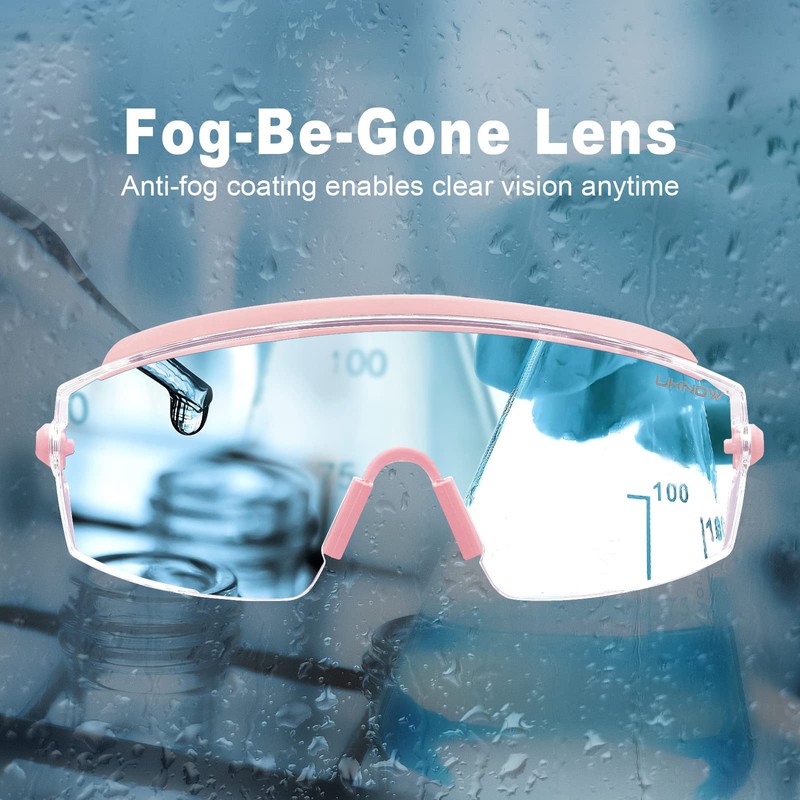 UKNOW Safety Goggles Over Glasses, Anti Fog Safety Glasse with