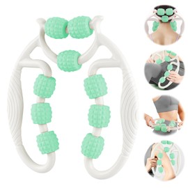 Taozoey Massage Roller, Massage Roller, Leg Roller, Leg Massager, Cellulite Deep Tissue Massage Arm, Massage Roller Leg, Massage Roller with Handle Leg, Massage Roller (Green9)