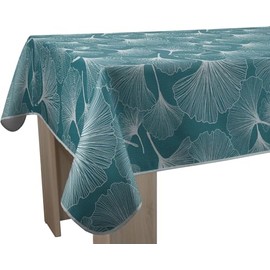 Le linge de Jules Tovaglia antimacchia Biloba verde, rettangolare, 150 x 300 cm