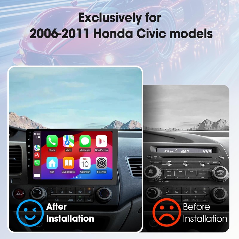 Haudio Android 13 Car Stereo with Wireless CarPlay and Android