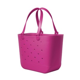 Simple Modern Beach Bag Rubber Tote | Waterproof Extra-Large Tote Bag with Zipper Pocket for Beach, Pool Boat, Groceries, Sports | Getaway Bag Collection | Zinnia