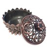 YOUZiNGS Copper Brass Incense Bowl with Lid Charcoal Burner for