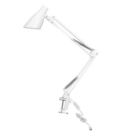 Swing Arm Desk Light with Clamp USB 3 Lighting 10 Brightness Eye Caring Reading Desk Lamps for Home Office White