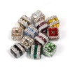 【B197】Mixes of six different fancy beads including square beads, round