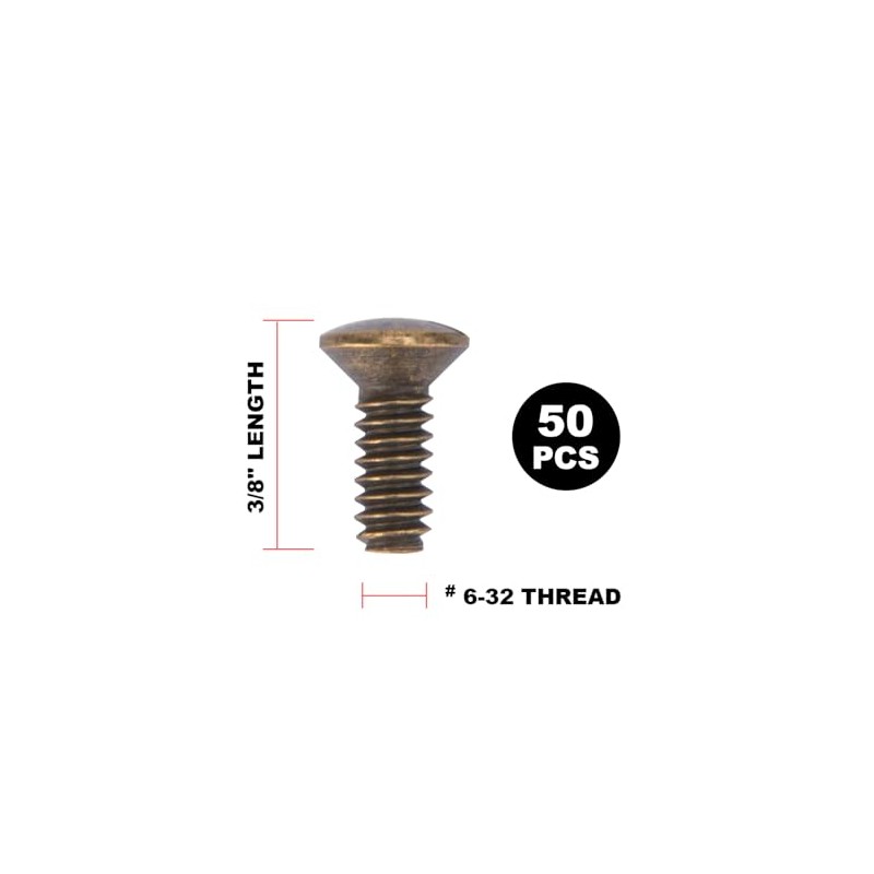 Henne Bery 3/8" Long 6-32 Thread, Oval Head Milled Slot