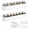 PMMASTO Adhesive Acrylic Spice Rack Organizer for Wall with Nano