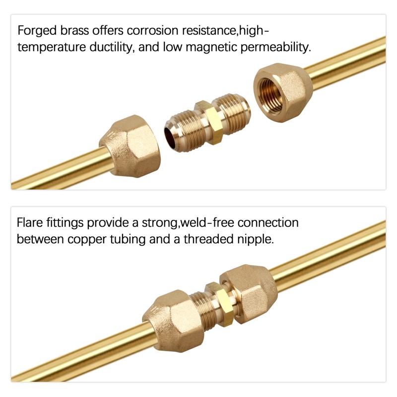 Air Conditioning Pipe Coupling Adapters with Flare Nuts and Connectors